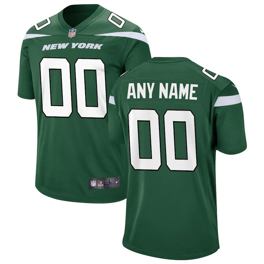 Men New York Jets Nike Gotham Green Game Custom NFL Jersey